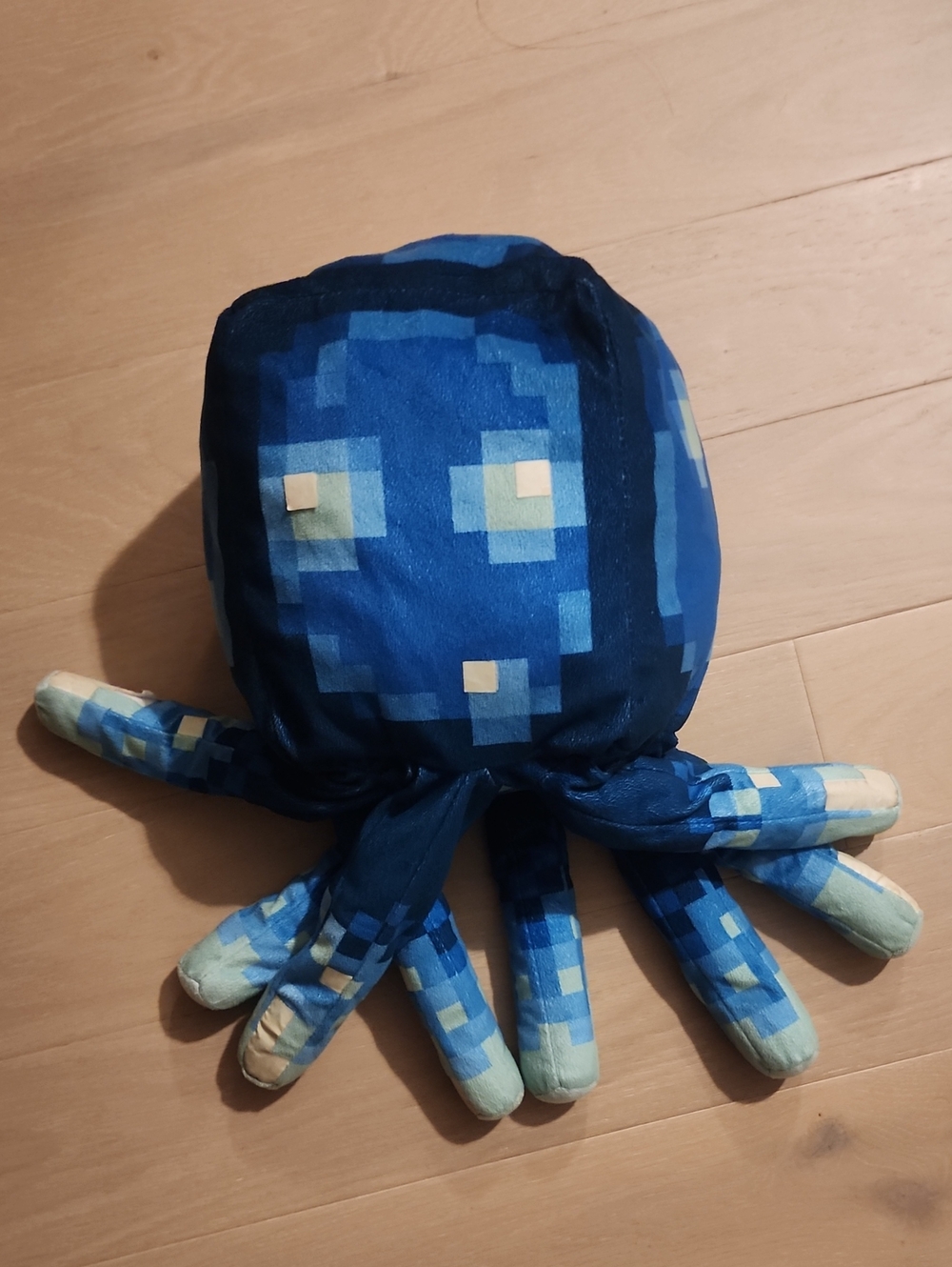 Blue Pixel Octopus Plush Toy - Kids Stuffed Animal